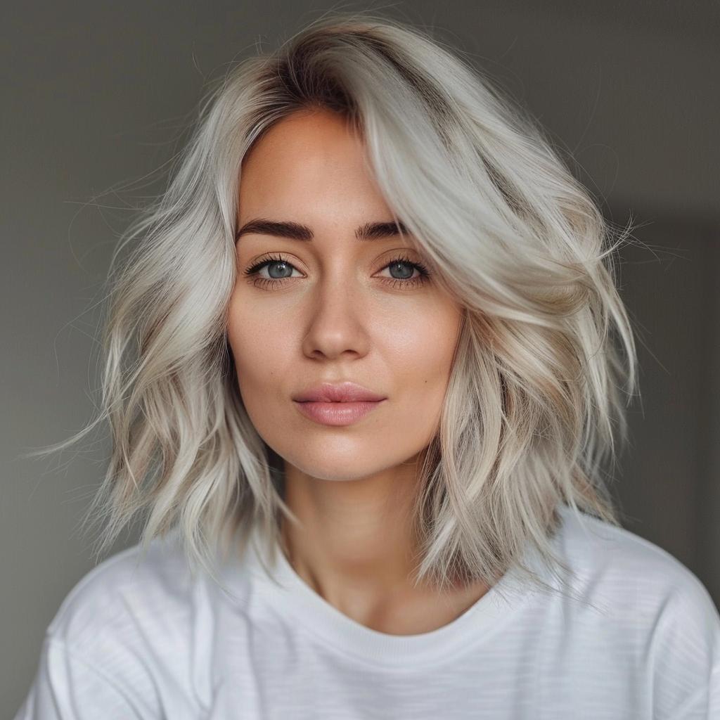 Coupe dégradée femme carré long