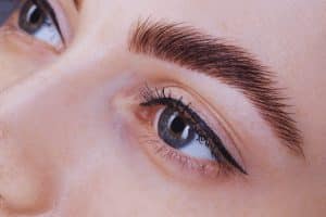 Gros plan sourcil parfaitement dessiné