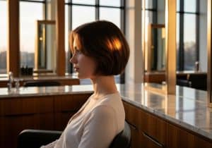 Quelle coupe de cheveux courte peut affiner un visage rond ?