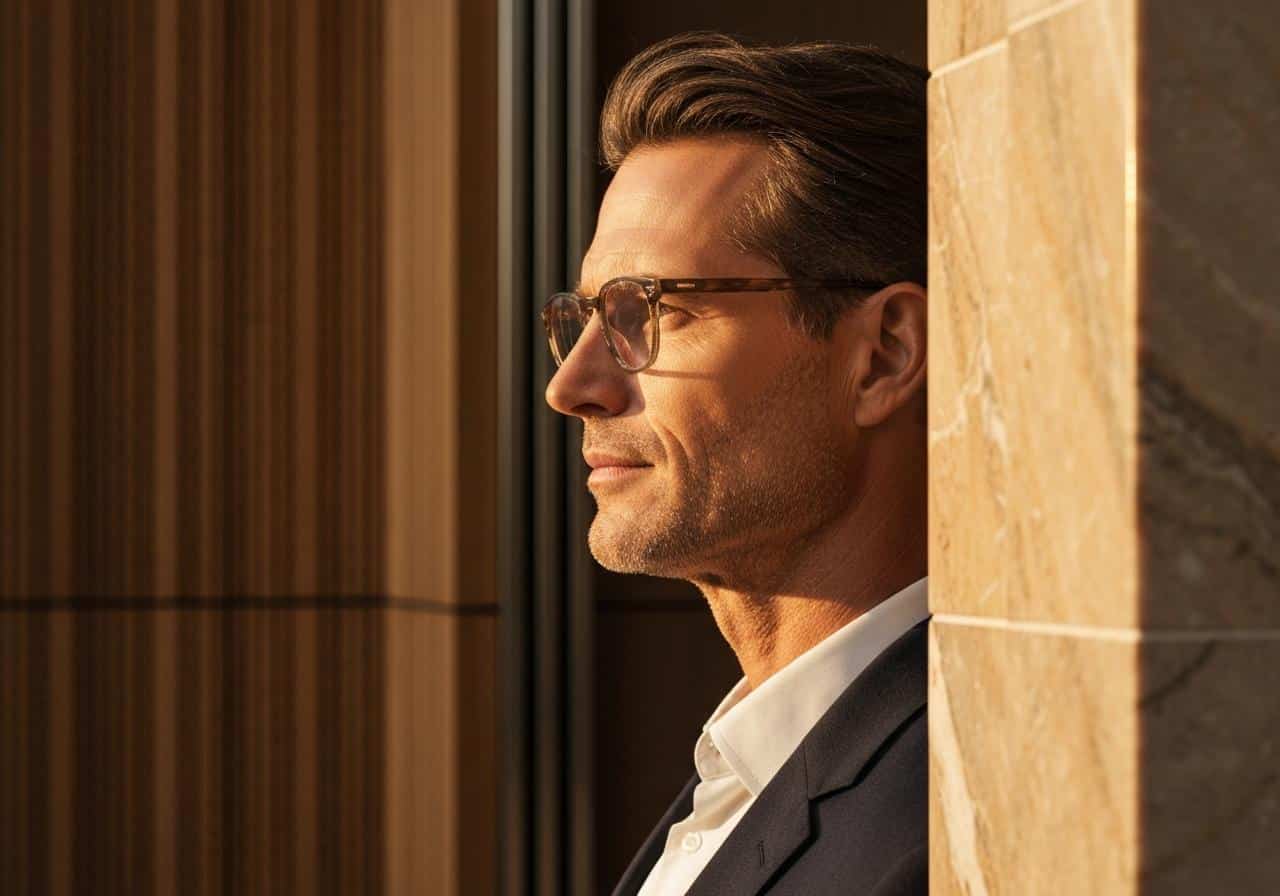 Forme lunette visage homme