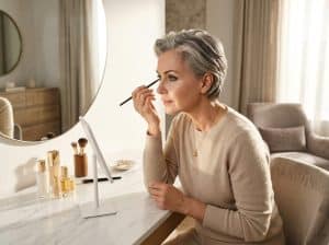 Maquillage femme 50 ans yeux verts
