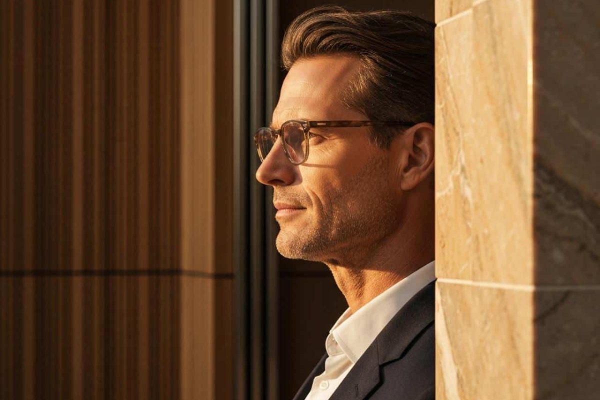 Forme lunette visage homme